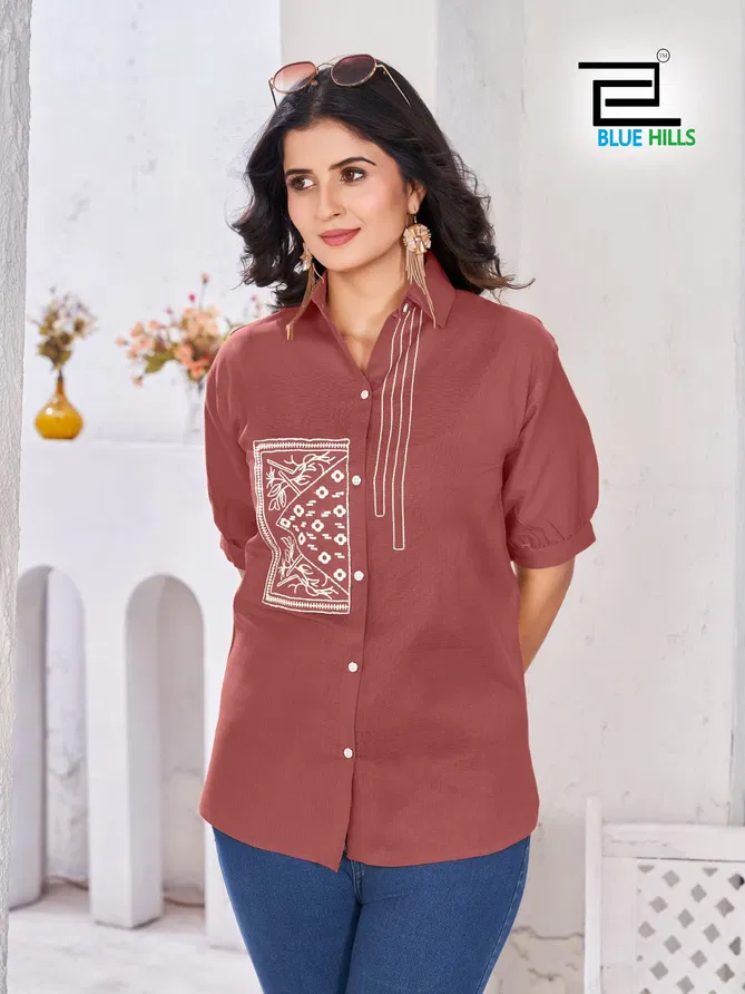 Nathalia By Blue Hills Cotton Flex Womens Shirt Exporters In India